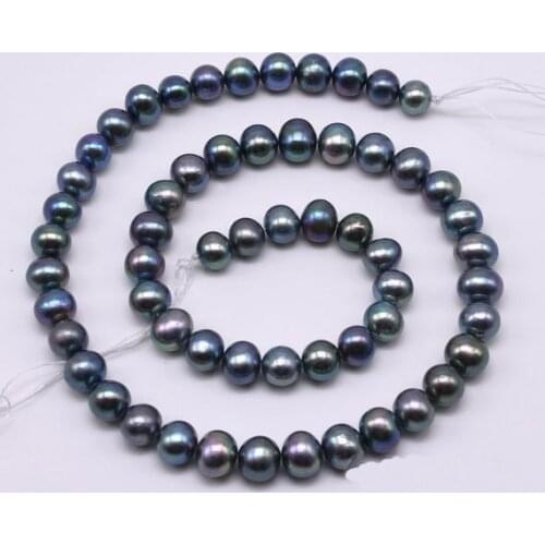 7-8mm Cultured Peacock Black Color Freshwater Pearl Loose Beads,Genuine Pearl Jewellery,New Free Shipping