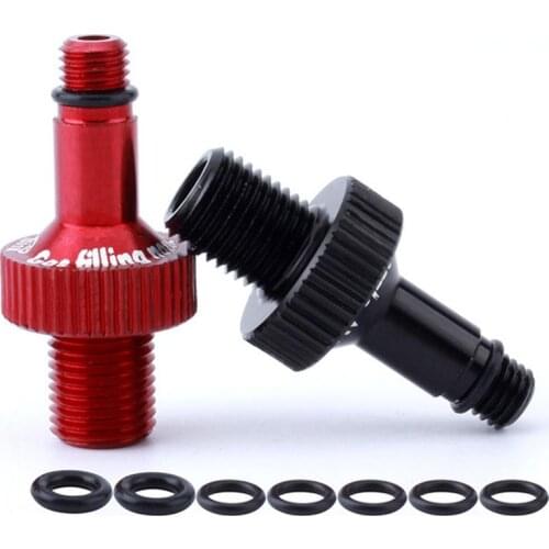 7075 Refueling Nozzle Shock Absorber Rear Bile Pump Conversion Nozzle For Mountain Bike Air valve adapter with sealing ring