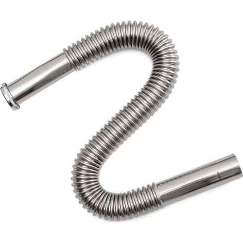 80cm Stainless Steel Sink Siphon Useful Waste Ddrain Valve Drain Flexible Pipe DN30 Hose Sink Home Bathroom Siphons