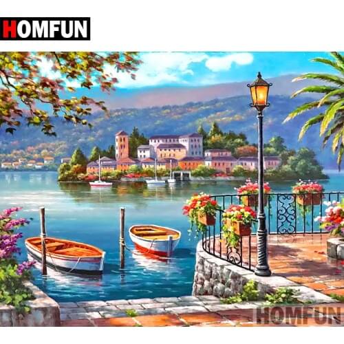 HOMFUN 5D DIY Diamond Painting Full Square/Round Drill "Tree water" 3D Embroidery Cross Stitch gift Home Decor A02286