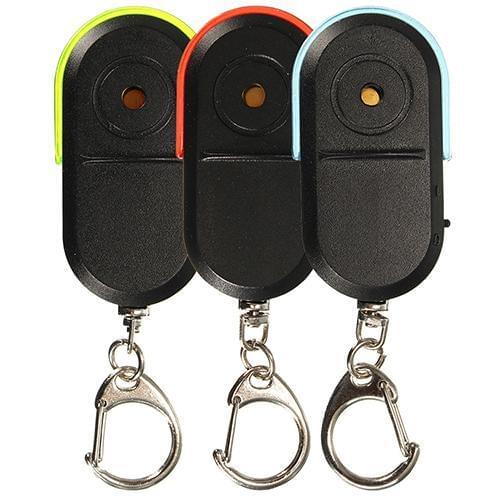 Wireless Anti-Lost Alarm Key Finder Locator Whistle Sound LED Light Keychain Whistle LED Torch Keyring Beeping Wireless Key Find