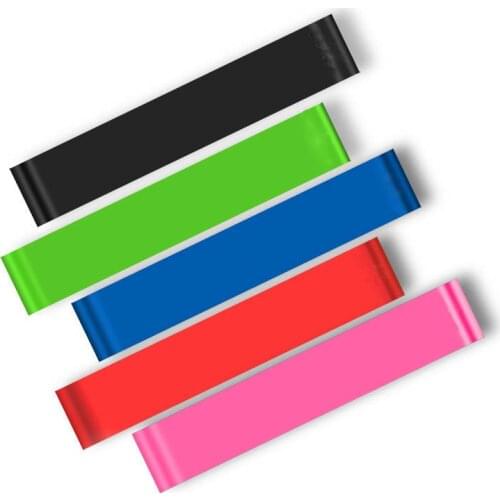 5pcs/set 50cm Elastic Tension Resistance Bands 5 Levels Rubber Loops Bands Yoga Bodybuilding Muscle Fitness Equipment Expander