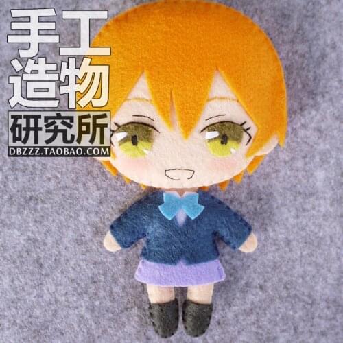 Hot Sale DIY Handmade Toy Anime Love live cosplay Hoshizora Rin Hanging Plush Hanging Keychain Doll Material Cosplay Prop
