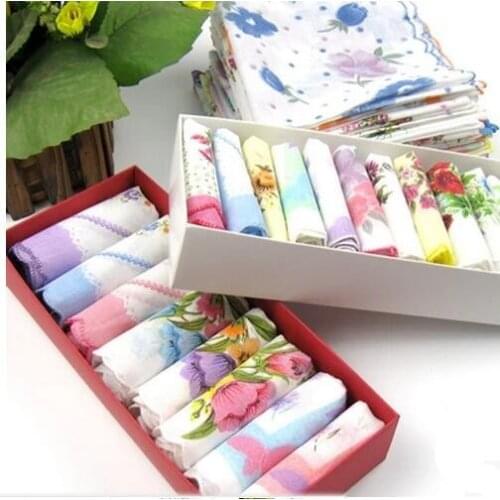 Cotton lace crescent small handkerchief handkerchief retro