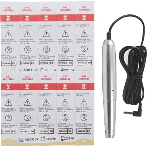 Tattoo Cartridge Needles RL 10Pcs Tattoo Needles Disposable Permanent Makeup Eyebrow Lip Eyeliner for Electric Machine Pen