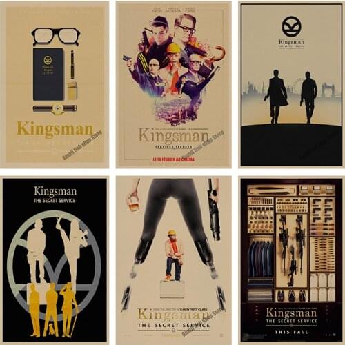 Kingsman: The Secret Service retro Poster Retro Kraft Paper Bar Cafe Home Decor Painting Wall Sticker