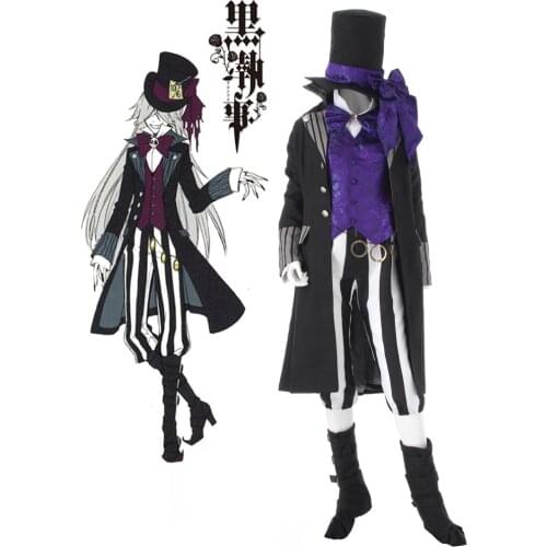 Black Butler Kuroshitsuji Grim Reapers Undertaker Cosplay Costume