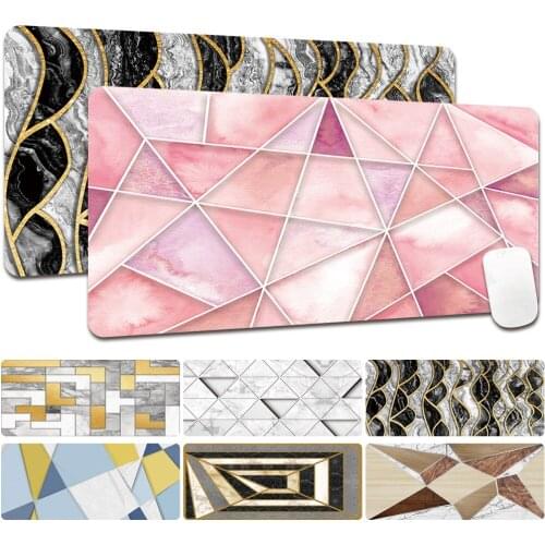 Mouse Pad Gaming Mouse Pad PU Leather Large Mouse Pad Waterproof Anti-slip Keyboard Mat Desk Mat Geometric Patterns