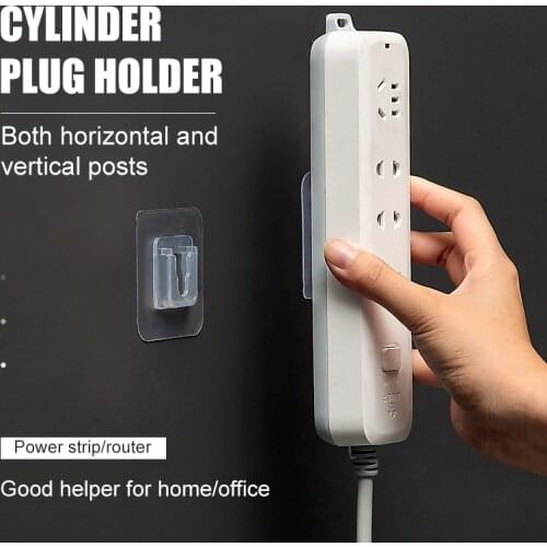 12PCS Multifunction Double-Sided Adhesive Wall Hooks Router Socket Holder Strong Hooks Suction Cup Crochet Kitchen tool