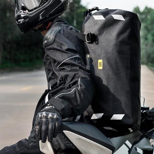 Motorcycle Luggage Pack Multi-Function Waterproof Motocross Rear Seat Bag 50L Outdoor Riding Backpack