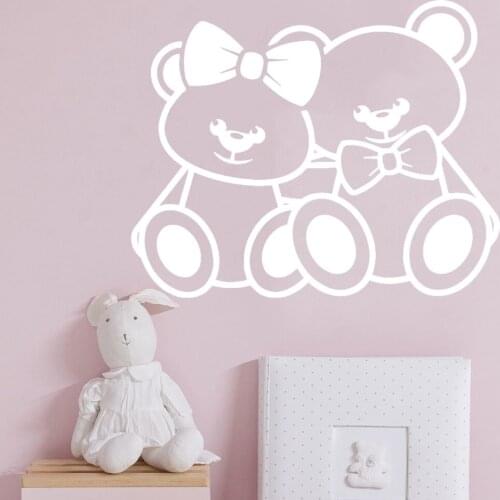 Cartoon Teddy bear wall Decals for kids bathroom decal Nursery decals decor Trendy sticker Baby room decoration decals HY966