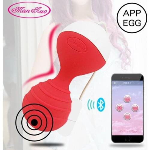 Man Nuo APP Smart Ball Vibrator Kegel Ball Ben Wa Ball Vagina Tighten Exercise Machine 18+ Sex Toy for Women Vaginal Geisha Ball