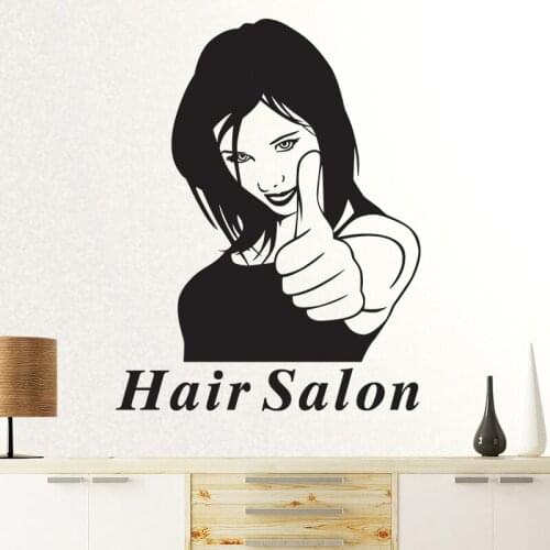 Hair Salon Wall Decal Beauty Salon Sticker Barbershop Scissor Vinyl Window Decals Decor Mural Glass Hairdresser 1001