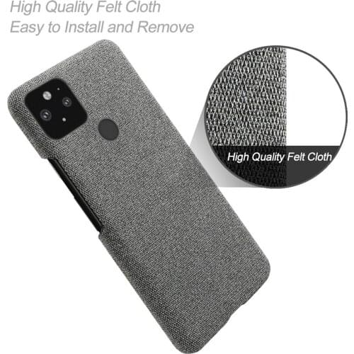 Anti-slip Ultra Thin Fabric Cloth Case For Google Pixel 5 Anti-Drop Phone Bag Cover For Google Pixel 5 Pixel5 GD1YQ, GTT9 6.0"