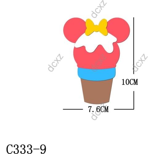 New ice cream Wooden die Scrapbooking C333-9 Cutting Dies Suitable for common die cutting machines on the market