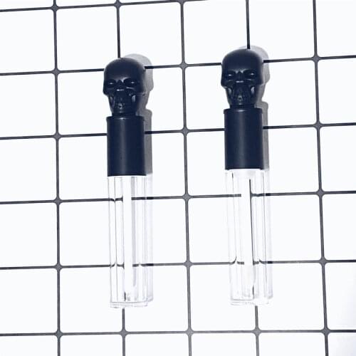 Wholesale 5ml Lip GlossTubes Empty Lip Glaze Bottle Container Skull Heads Refillable Empty Bottles DIY Make Up Tool