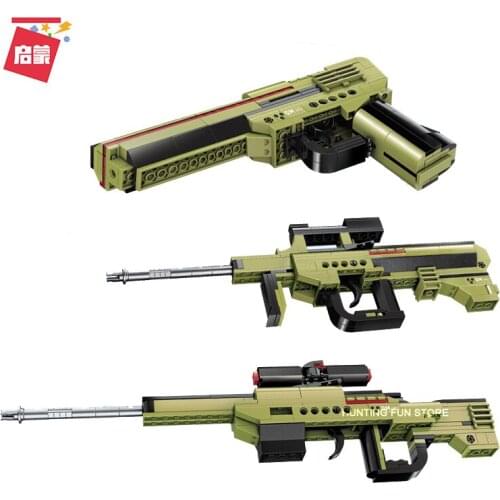3in1 DIY Desert Eagle Gun Handgun Bullets High Simulation Model Technical Building Blocks Toys For Children Boys gifts
