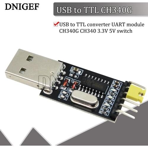 DNIGEF USB To TTL Serial UART Module CH340G CH340 USB Microcontroller Download Code Data and Firmware Cable Brush Board 3.3V 5V