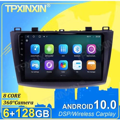 PX6 IPS Android 10.0 6G+128G Carplay DVD 360 Camera For Mazda 3 2009-2013 Multimedia Player Radio Tape Recorder Video Navi GPS