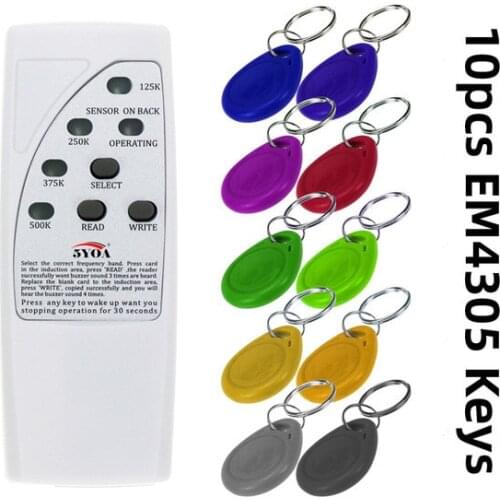 Rfid Card Reader Rfid Writer Handheld 125KHz, 250K, 375KH Copier Duplicator ID Tags Programmer Copier With Light Indicator