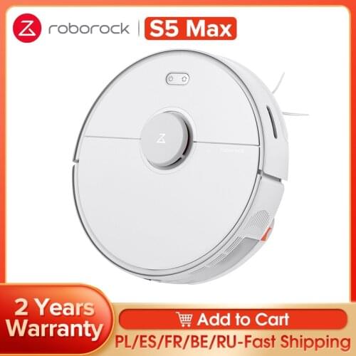 Roborock S5 Max Vacuum Cleaner Wet Mopping Carpet Dust Sweeping Robot Robotic Wireless Total APP Control Home Smart Cleaner