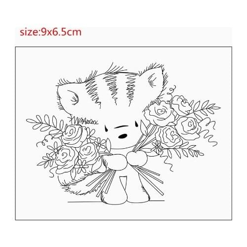 Animal Cat Transparent Silicone Clear Rubber Stamp Sheet Cling Scrapbooking DIY Cute Pattern Photo Album Paper Card Decor Stamp