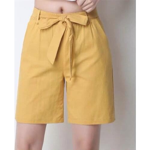 Plus size cotton linen wide leg shorts,Korean style candy color streetwearshorts Elegant Bohemia shorts plus size M-7XL