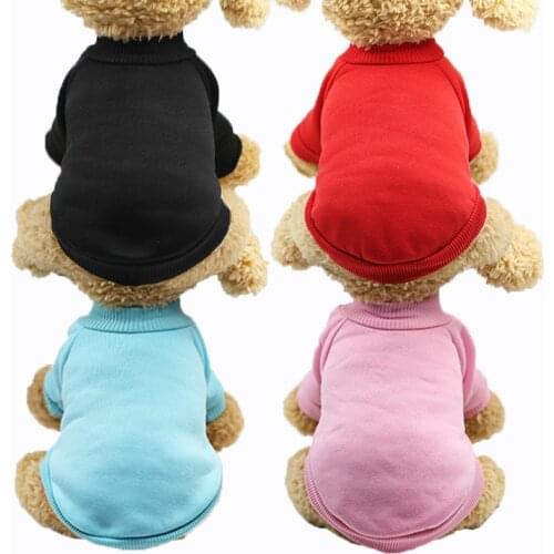 Dog Sweater Small Pet Soft Hoodies Clothes Teddy Chihuahua Warm thin Shirt Clothing Coat Solid Colors Dogs Outfit Accessories