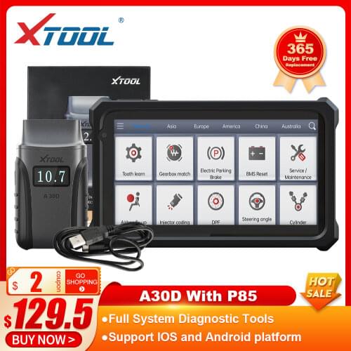 Xtool A30D All System Diagnostic Tool Obdii Code Reader Scanner For EPB Oil Reset Obd2 Diagnostic Tool With 11 Special Functions