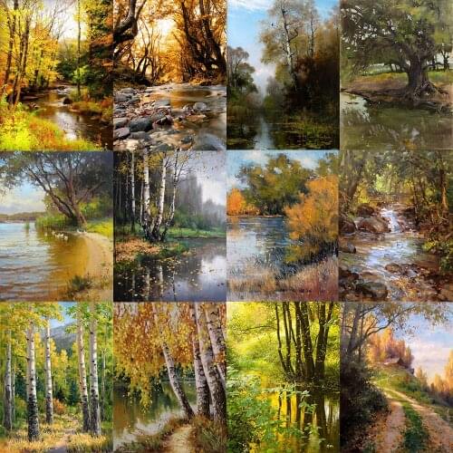 XUEQIXIAOZU Full Round Artistic scenery Diamond drawing 5D DIY Diamond embroidery Home decoration gifts brain game 2020 New