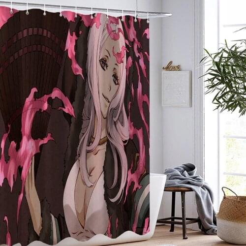 3D Cartoon Anime Printing Shower Curtains Black Clover Waterproof Shower Curtain Washable Bathroom Curtain Screen With 12 Hooks