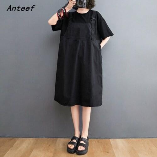 Short sleeve cotton vintage dresses for women casual loose midi woman summer dress elegant clothing 2021
