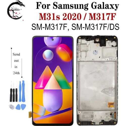 M317 LCD Display For Samsung Galaxy M31s M317F LCD With Frame SM-M317F/DS Screen Touch Digitizer Assembly Replacement Tested OK