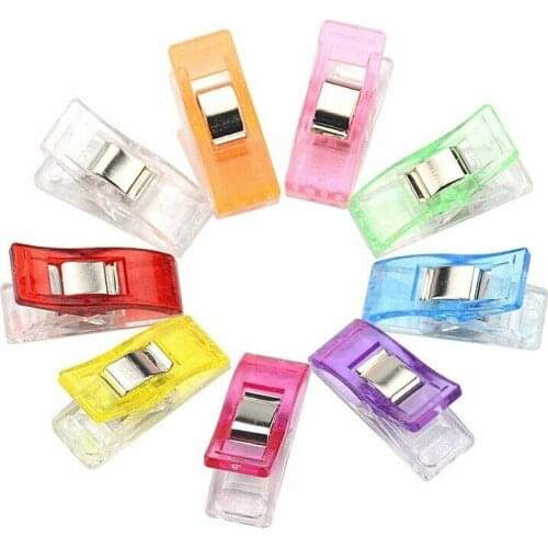 50PCs Sewing Clips Plastic Clips Quilting Crafting Crocheting Knitting Safety Clips Assorted Colors Binding Clips Paper