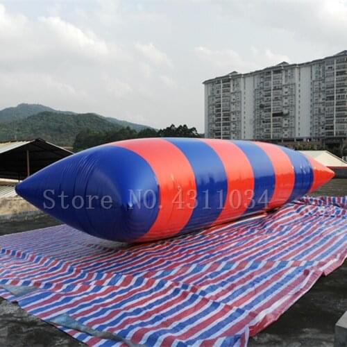 Free Shipping 9 x3m Water Inflatable Toy Catapult Bag Trampoline Bounce Water Jumping Pillow Inflatable Bag(Free a Pump)