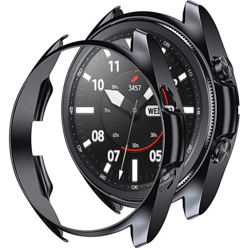 For Galaxy Watch 3 case 45mm 41mm Soft TPU Bumper Shell for Samsung Galaxy Watch3 45mm 41mm case Shock Absorption Cover Protect