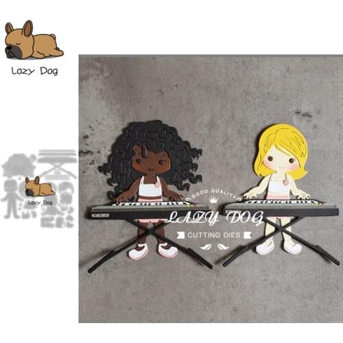 Electronic organ Boy Girl Metal Cutting Dies Scrapbooking Stencil DIY Mold Craft Embossing Die Cuts Card Making New Die For 2021