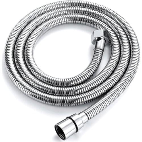 1.5M(59-Inch) Anti-Kink Flexible Shower Hose Stainless Steel Polished Chrome Shower Head Hose