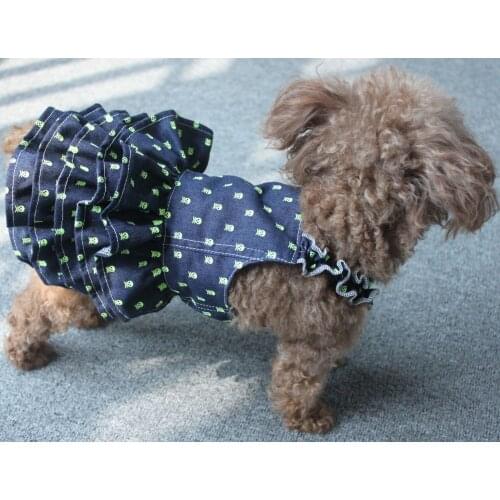 Summer Dog Jean Dress Denim Skirt Jeans Dresses Cat Puppy Clothing Small Dog Costume Pet Apparel Yorkie Poodle Pet Outfit