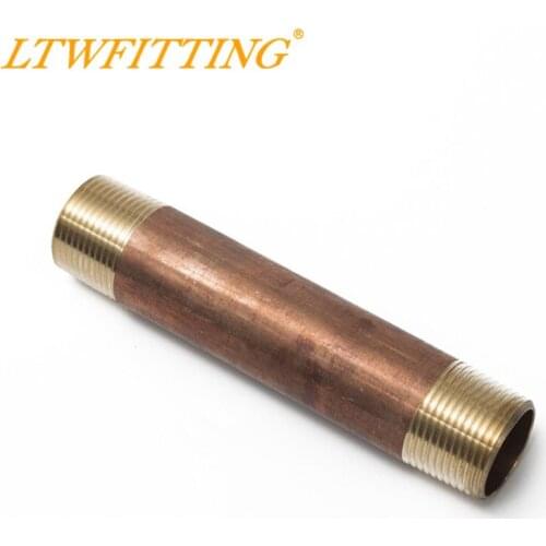 LTWFITTING Brass Pipe 8" Long Nipple Fitting 1" Male NPT Air Water