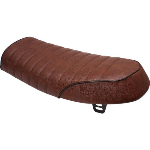 Motorcycle Brown Hump Custom Vintage Cushion Flat Brat Tracker Retro Cafe Racer Seat Saddle For Honda CB750 CG125 CB400 CB500