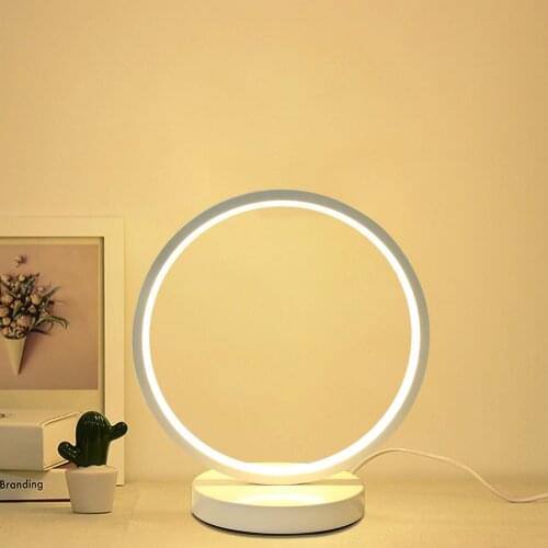 Reading Eye Protectio Table Lamp O Type Simple Modern Style LED Standing Acrylic Wall Light Bedside Decorative Lighting Lamp
