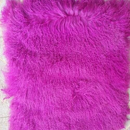 Real Tibetan Fur Plate Pelts Mongolian Lamb Fur Rug Area Rugs Blanket Accessory
