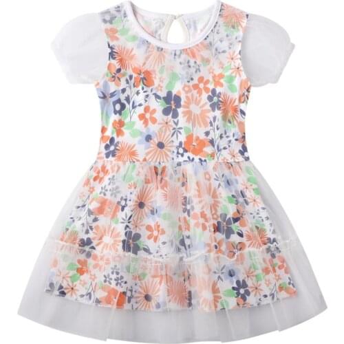 NNew Summer Girls European And American Floral Dress For aby Princess Birthday Dresses
