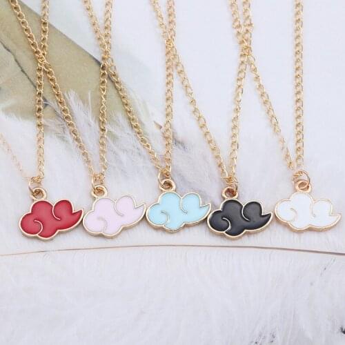 Cloud Paired Pendant Necklaces For Women Men Lovers Couple Sweet Romantic Trendy Style Colorful Pendant Necklace Fashion Jewelry