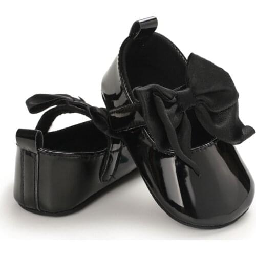 2021 Toddler Girls Crib Shoes Newborn Baby Shoes Girl 6-12 Months Girls Boys Bowknot Soft Sole Fashion Shoes