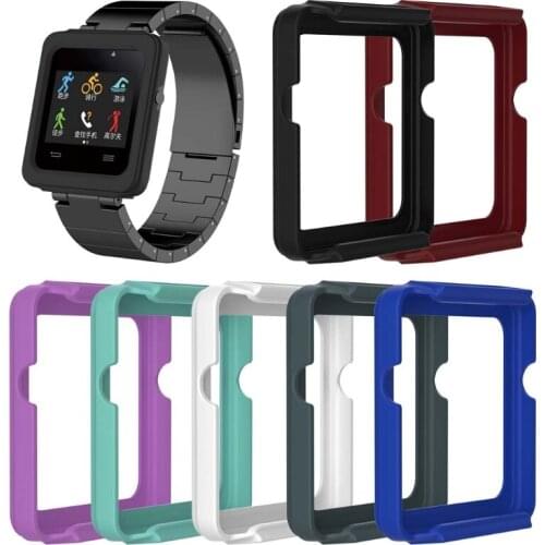 OOTDTY Silicone Protective Case Cover Frame Shell Replacement for Garmin Vivoactive Smart Watch Case Smart Accessories