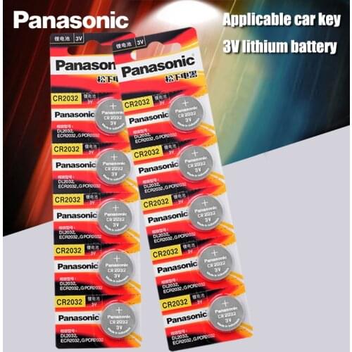Panasonic Original 10pcs/lot cr 2032 Button Cell Batteries 3V Coin Lithium Battery For Watch Remote Control Calculator cr2032