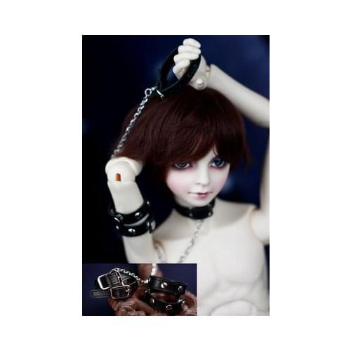 BJD doll necklace suitable for 1/3 SD17 Uncle Size personality Reprint black rivet 5 Piece doll accessories set