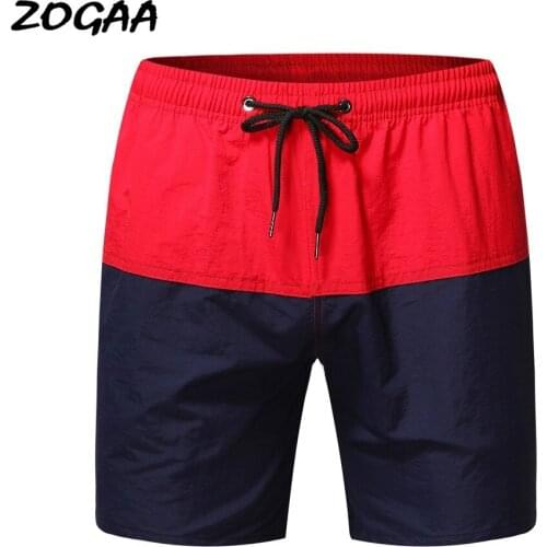 ZOGAA Shorts Men Summer Fashion Trendy Casual Sports Pants Home Outdoor Color Matching Loose Beach Hot Sale Chic All-match New